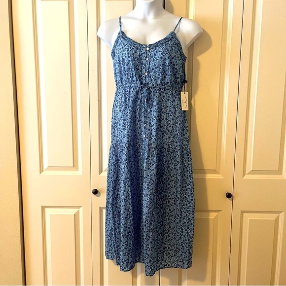 💙✨ Electric & Rose Floral Midi Reagan Dress – New With Tags ✨💙 - Picture 5 of 13